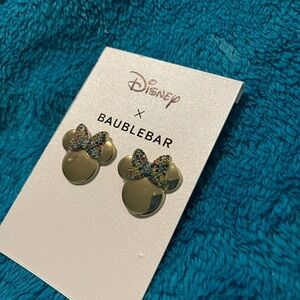 Minnie Mouse Earrings - Gold and Multicolor